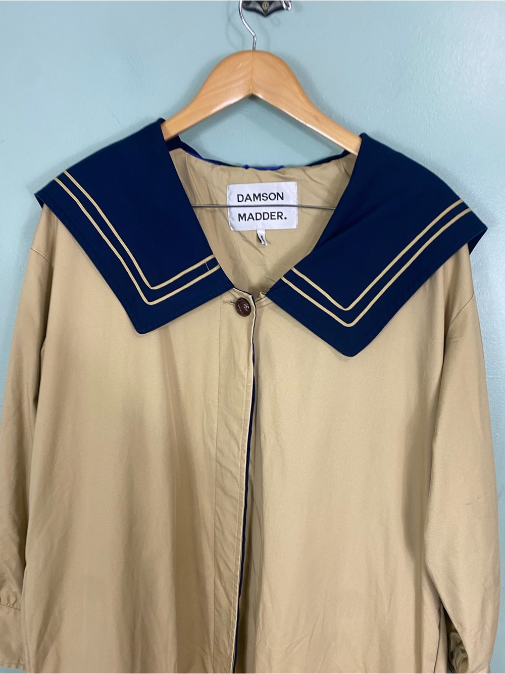 Damson Madder Ella Trench Coat Tan Size 8 - Picture 2 of 7